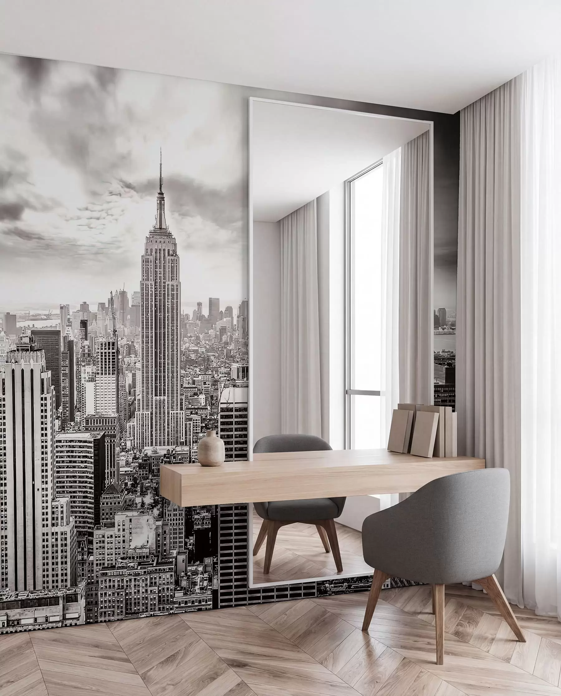 Papier peint photo Manhattan en monochrome u58762