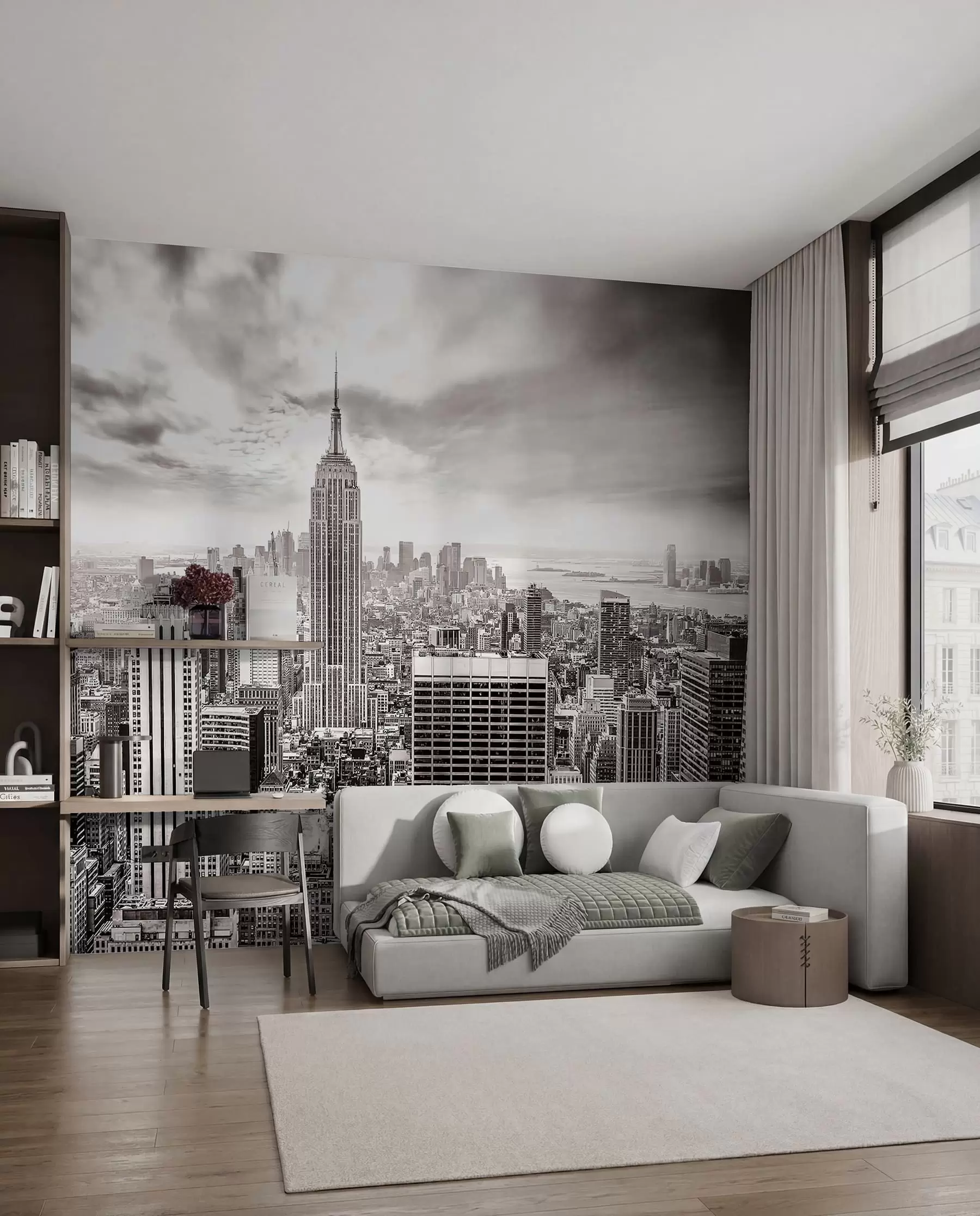 Papier peint photo Manhattan en monochrome u58762