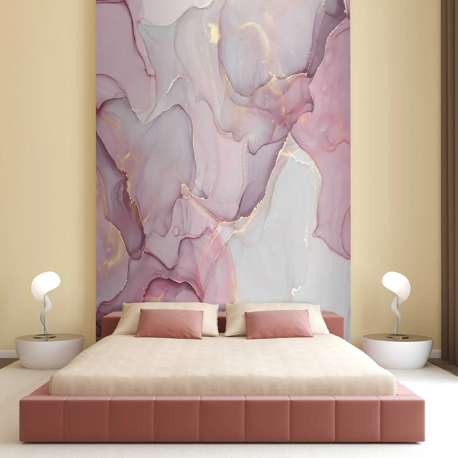 Fotobehang Vloeiend in roze u70787