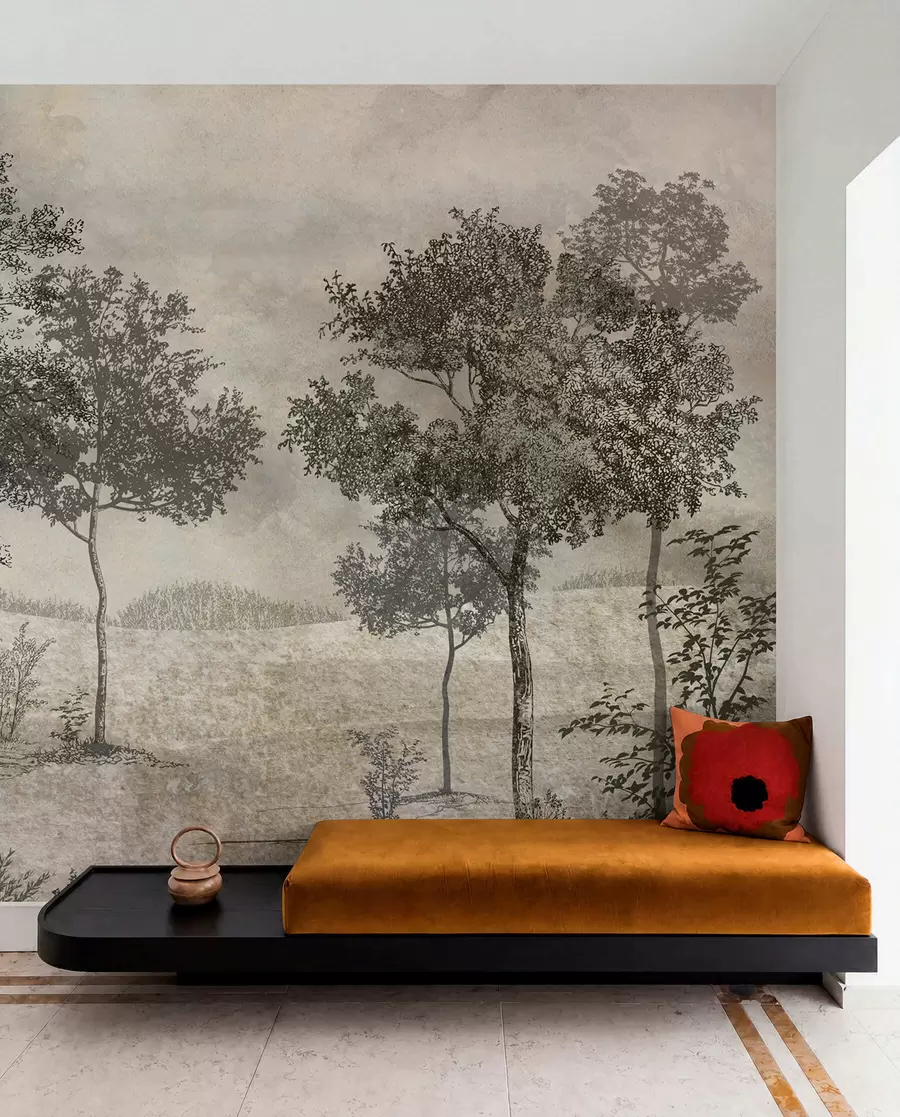 Fotobehang Vintage bomen u80030
