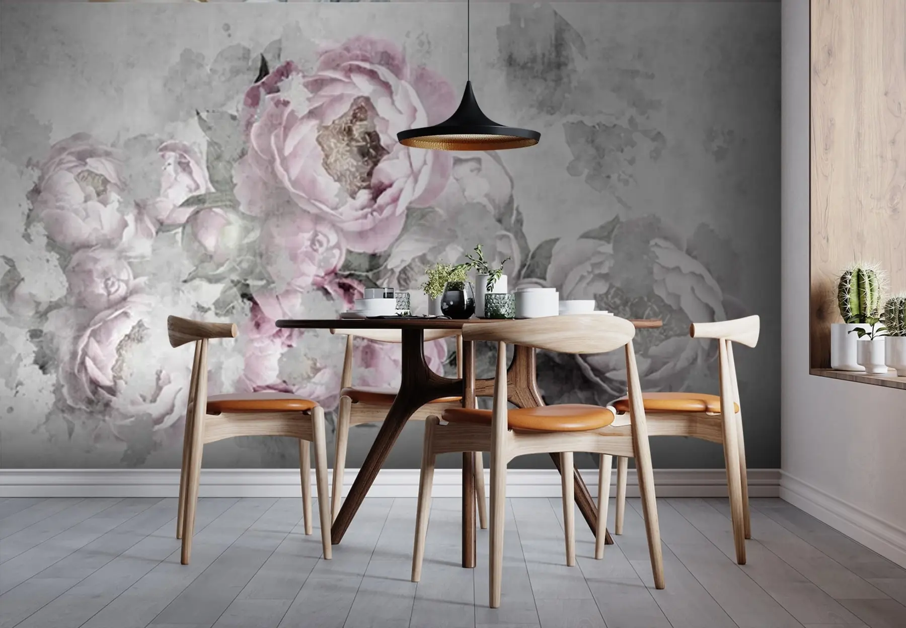 Fotobehang Fijne pioenrozen u71289