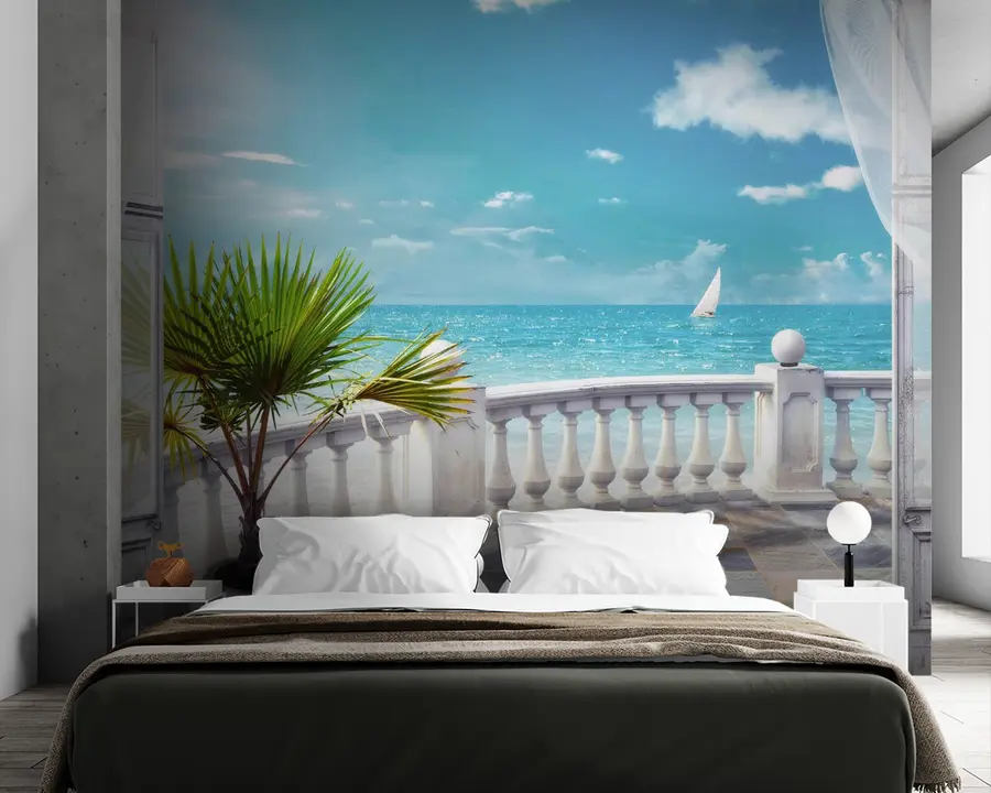 Fotobehang Water, wolk en lucht u26132