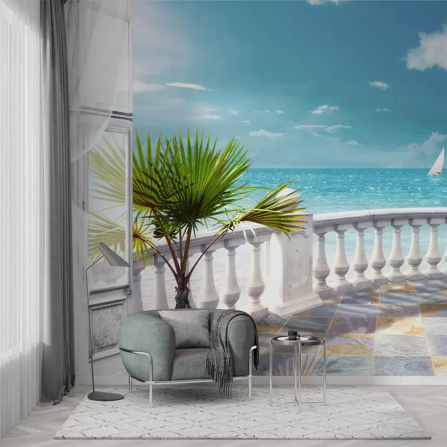 Fotobehang Water, wolk en lucht u26132