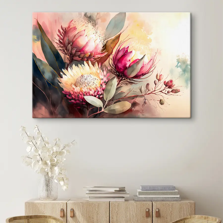  Peintures De magnifiques fleurs aux teintes douces s37546