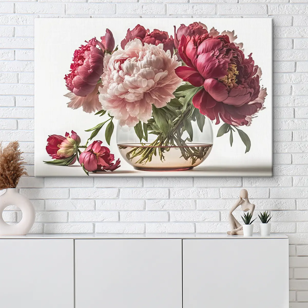  Schilderijen Levendige bloemen in delicate harmonie s37549