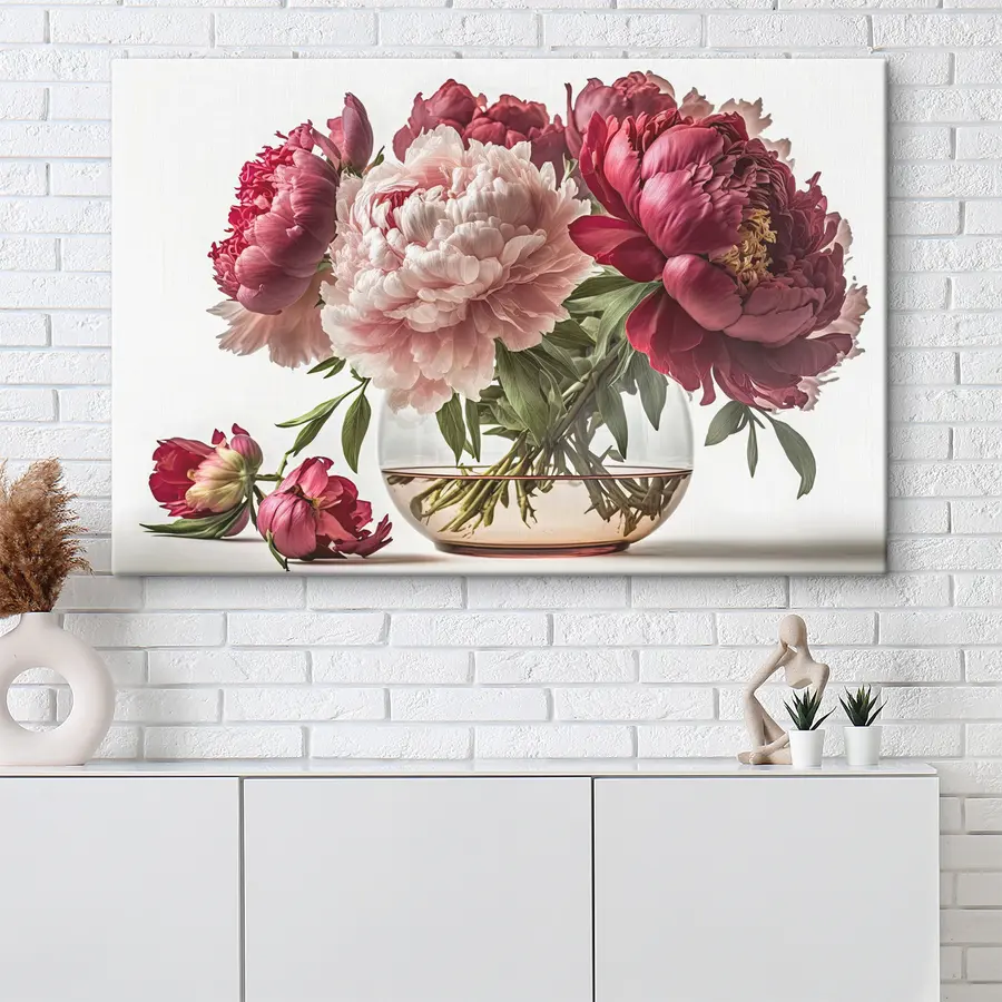  Schilderijen Levendige bloemen in delicate harmonie s37549