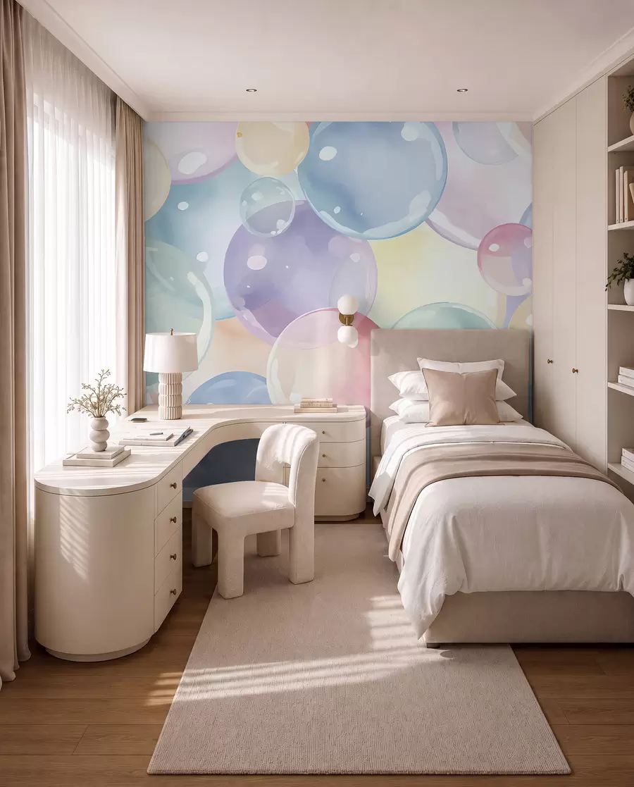 Papier peint photo Bulles aux couleurs pastel u99730