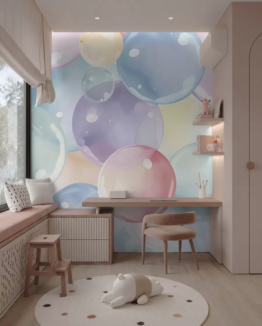 Papier peint photo Bulles pastel u99730