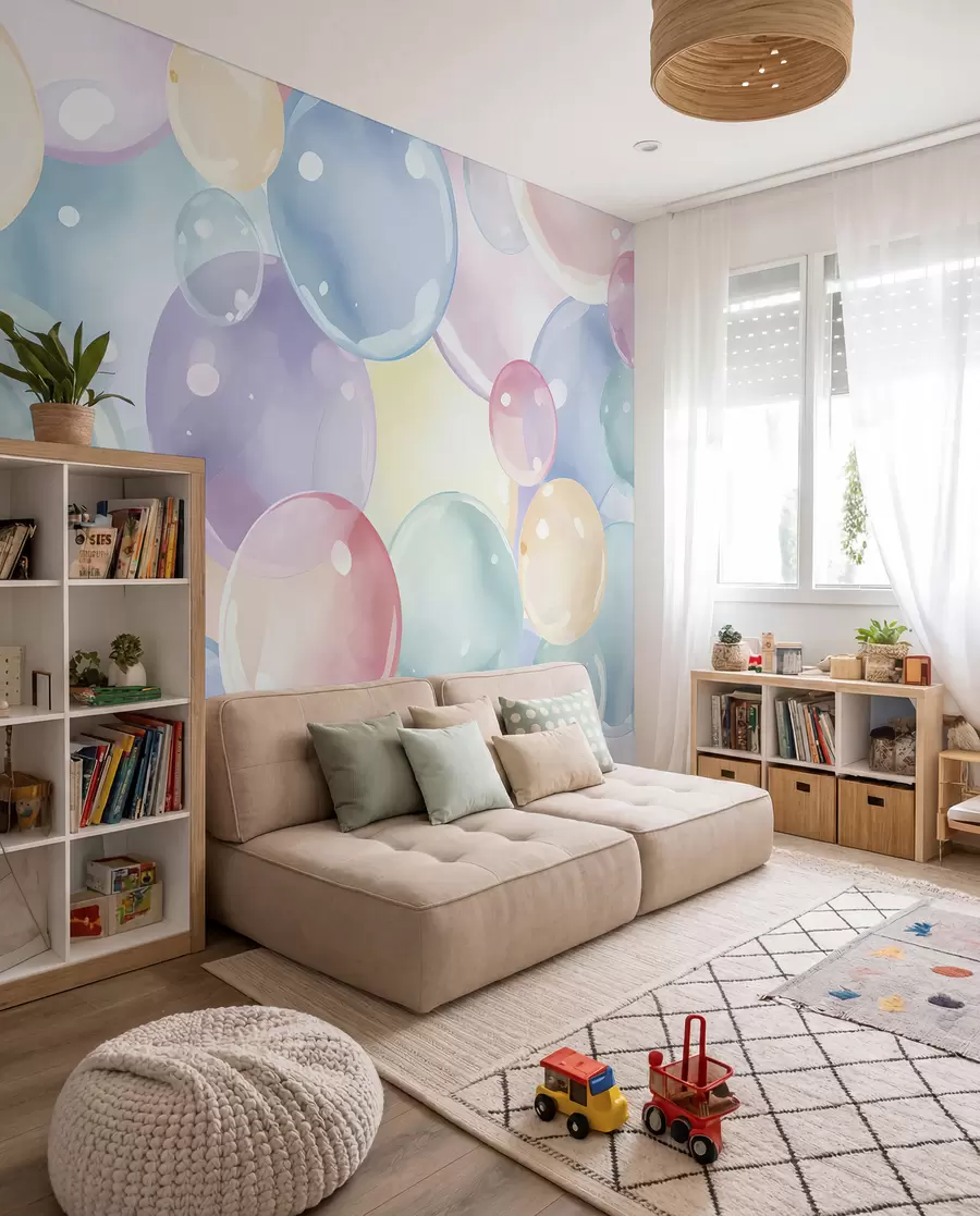 Papier peint photo Bulles pastel u99730