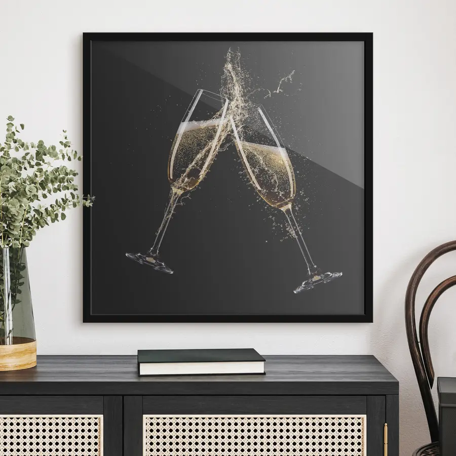 Fotobehang Champagne splash f37040