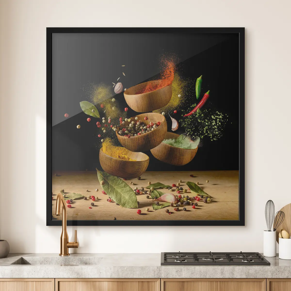 Affiche Danse aérienne d'épices colorées f37045