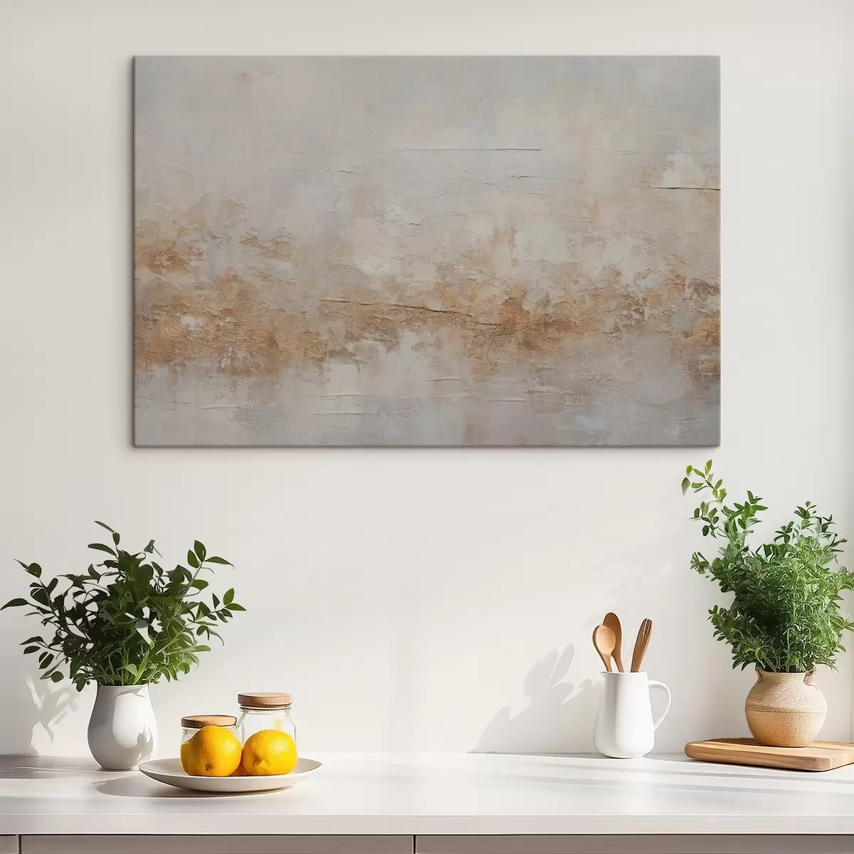  Peintures Des teintes douces dans une harmonie texturée s37511