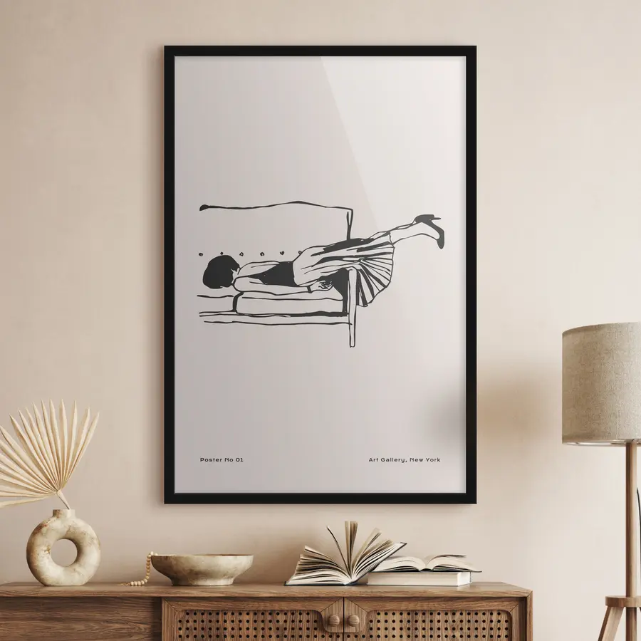 Fotobehang Ontspannen in een stijlvolle pose f37422