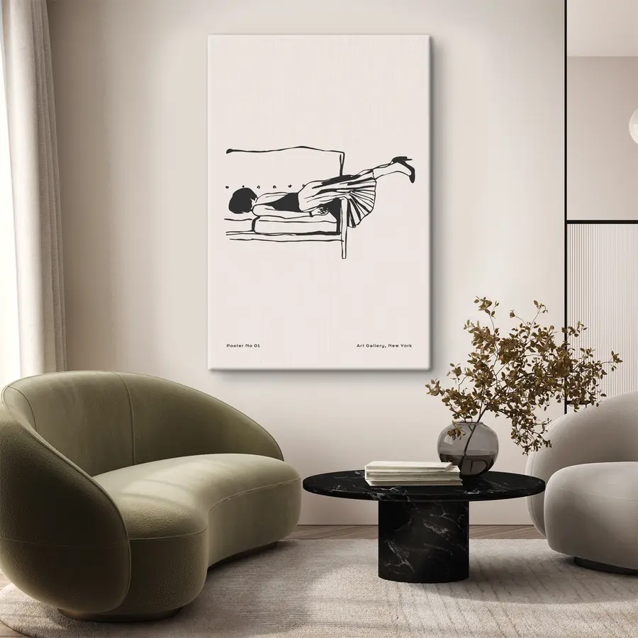  Peintures Se détendre sur le canapé, libre et heureux s37422