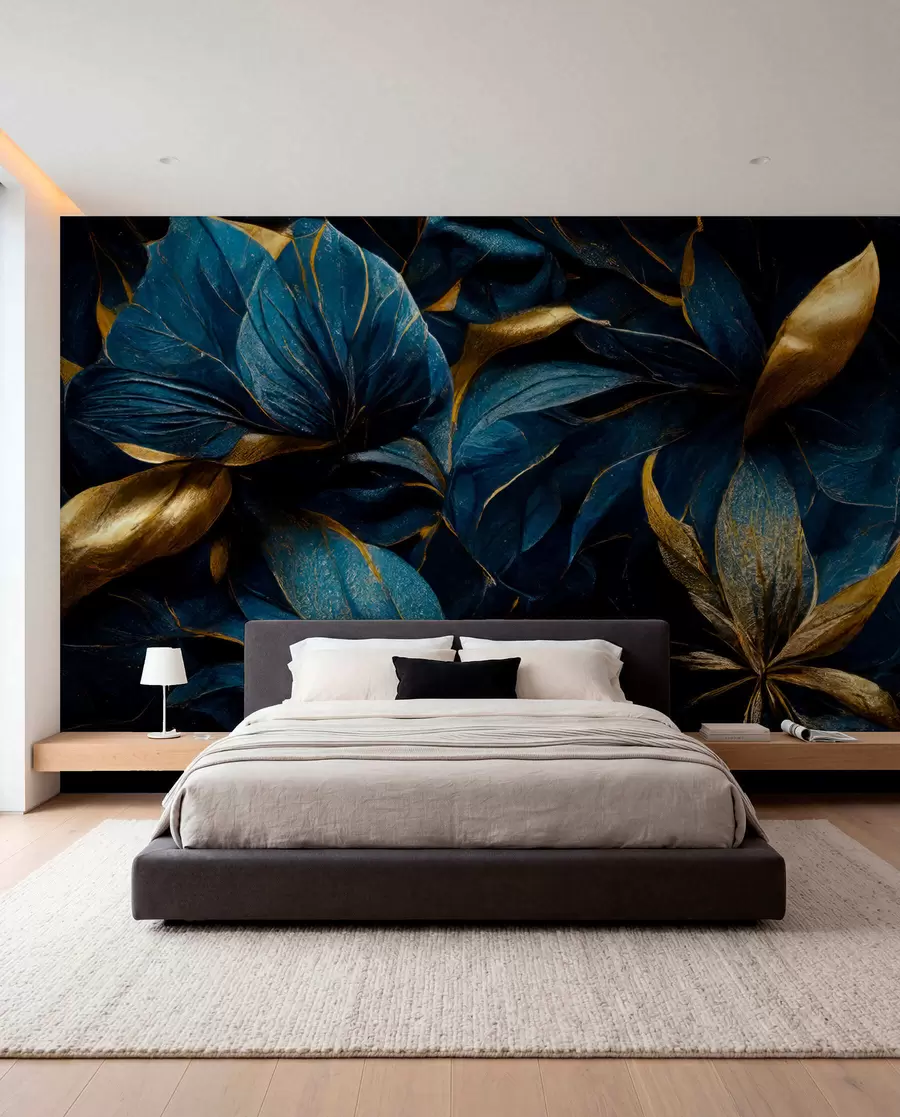 Papier peint photo Fleurs royales bleues u74140d1