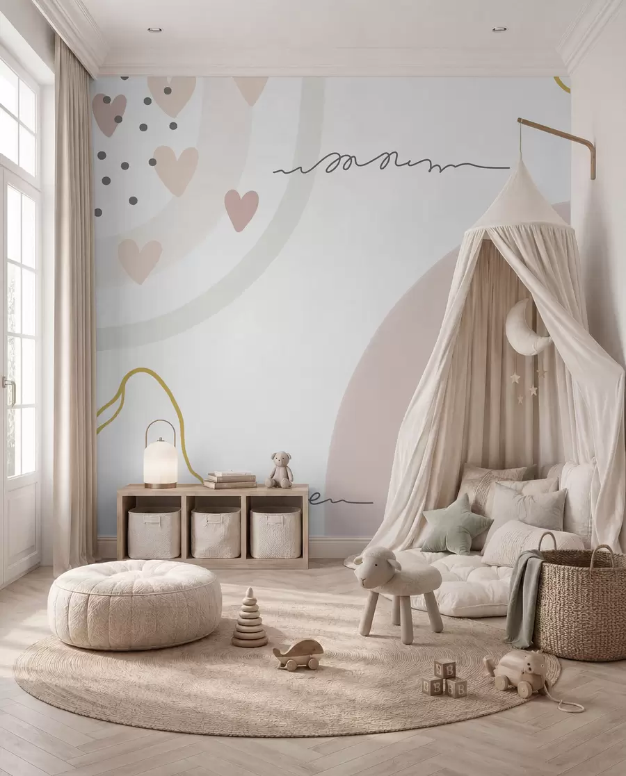 Fotobehang Regenboog met stippen u99373