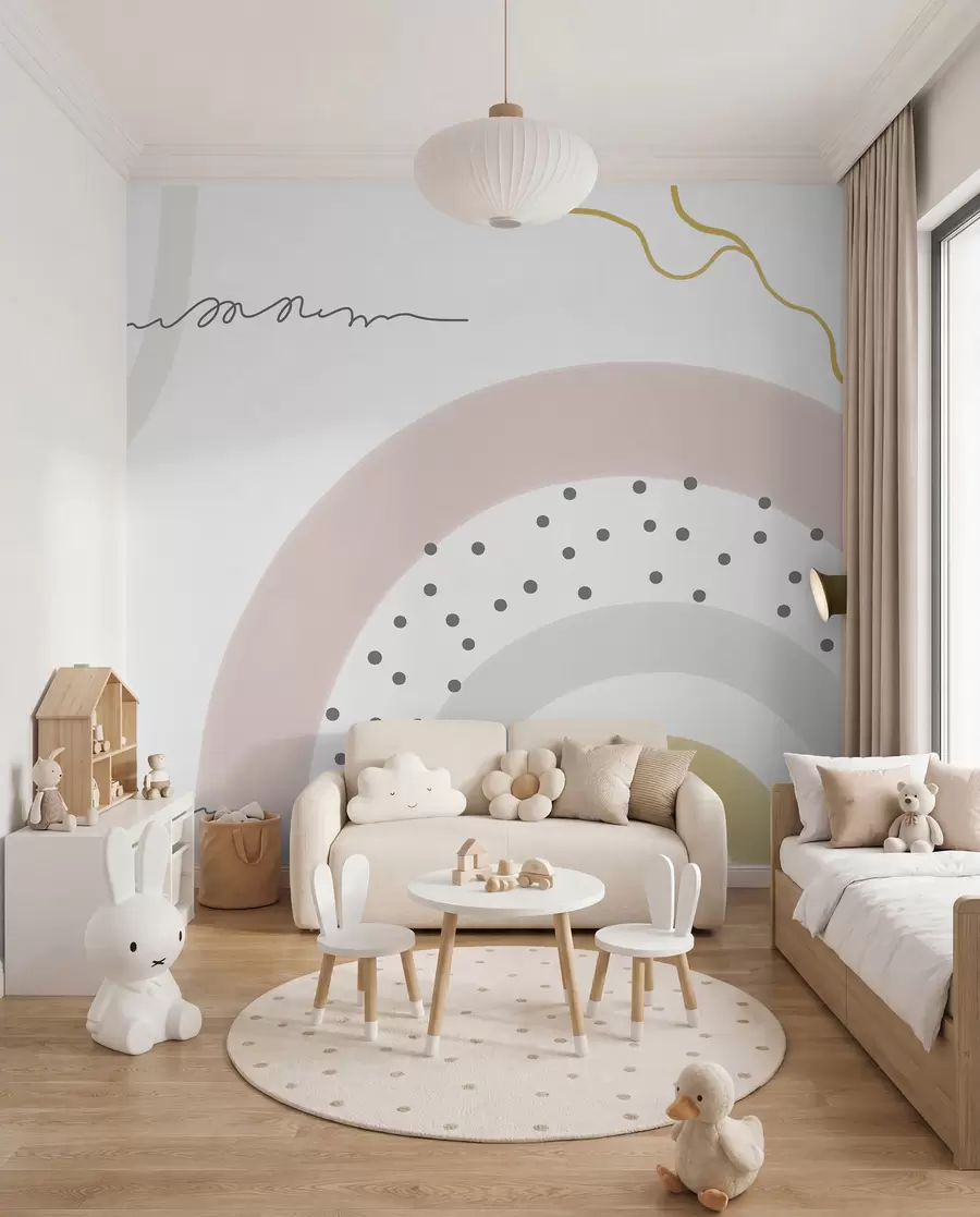 Fotobehang Regenboog met stippen u99373