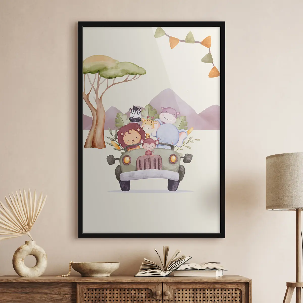 Poster Avontuur wacht met vrolijke vrienden f37915