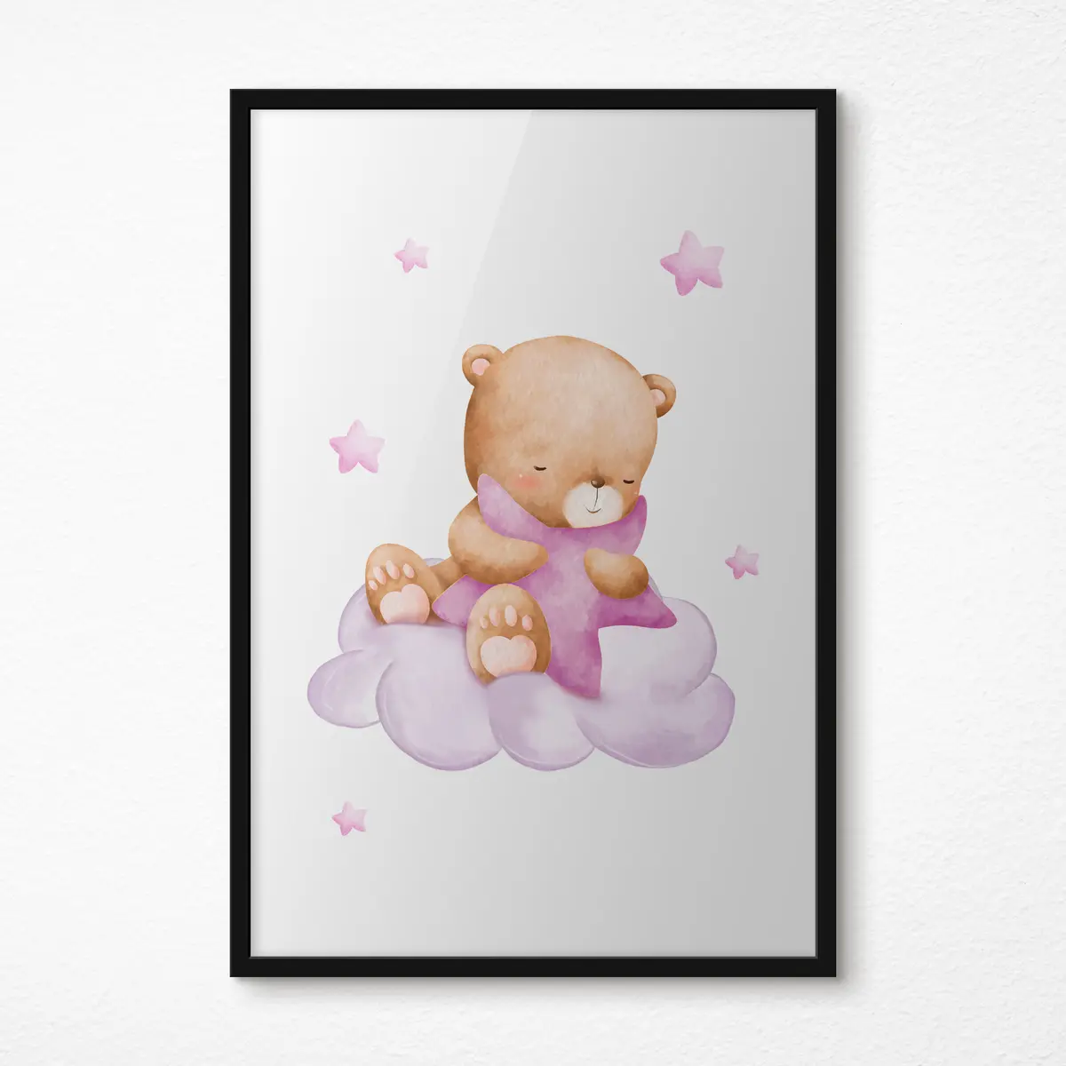 Affiche Ours endormi sur un nuage moelleux f37919v2
