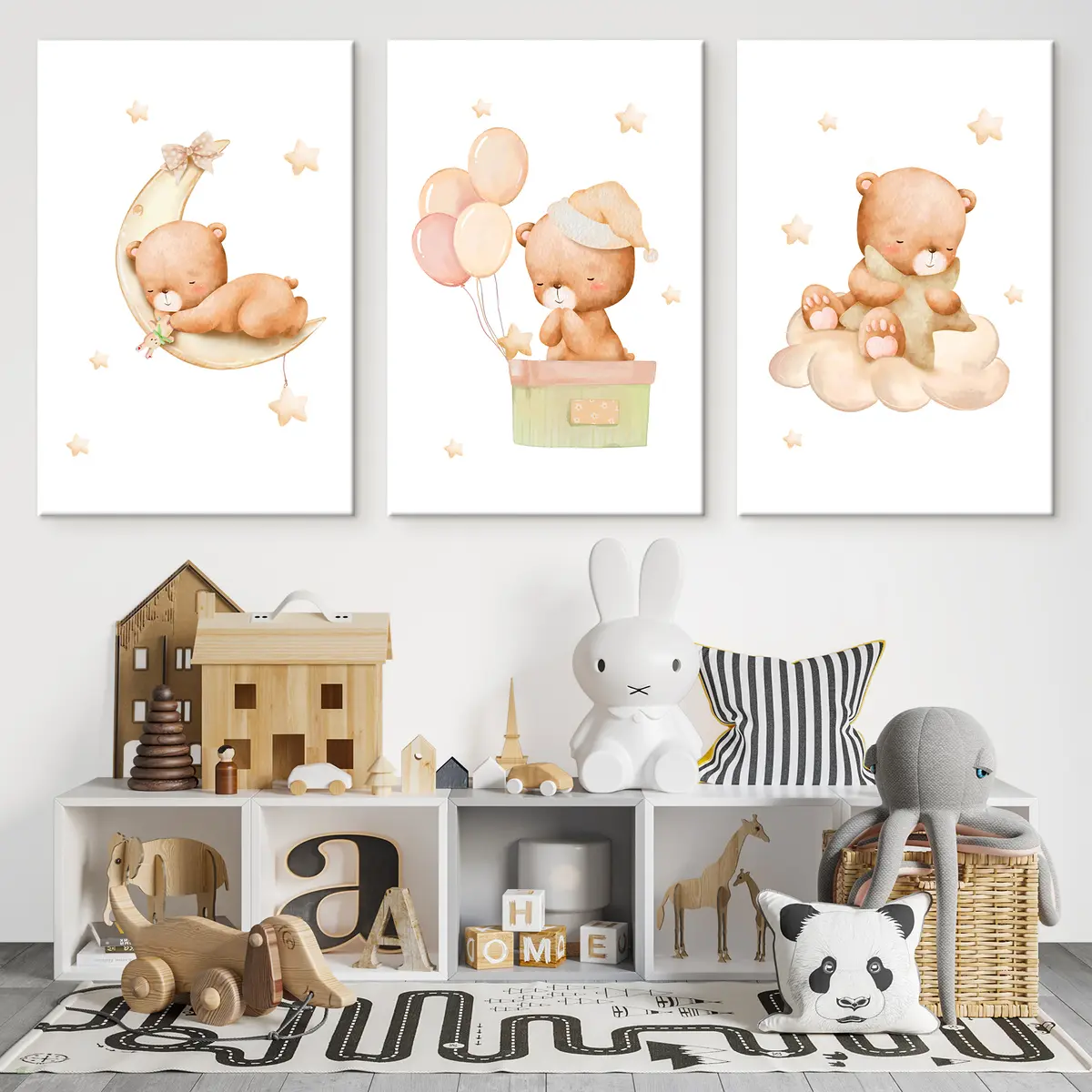  Peintures Les ours en peluche profitent de leurs moments de rêve m00296