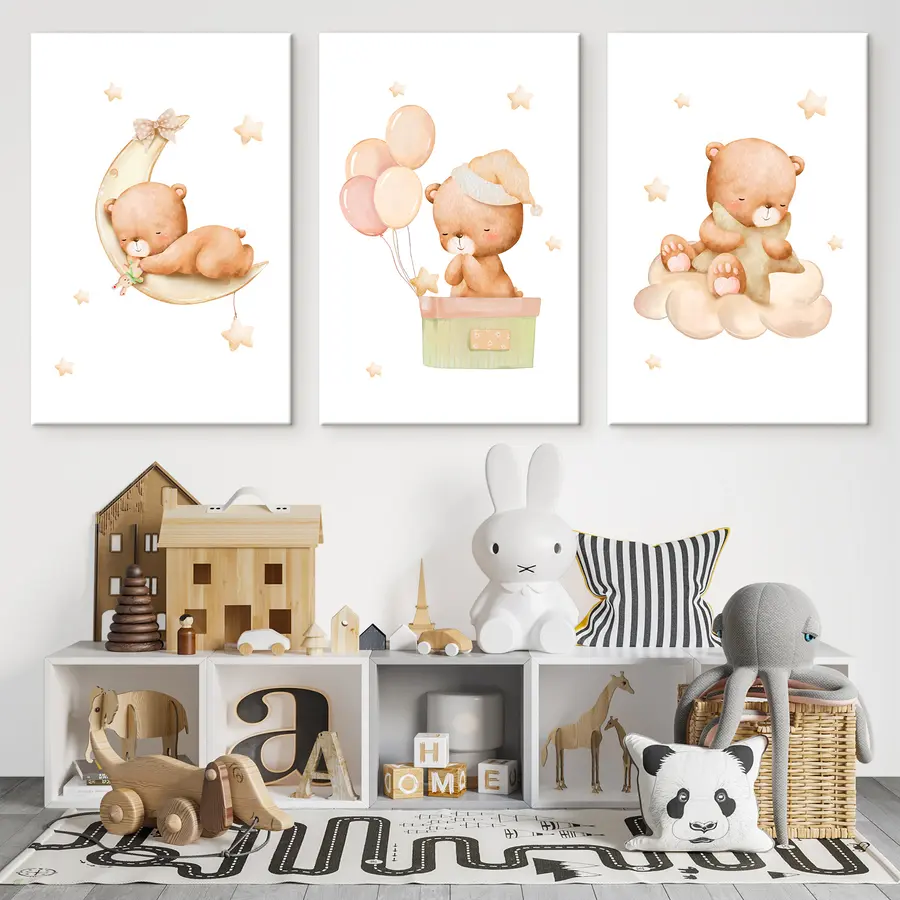 Fotobehang Teddyberen genieten van hun dromerige momenten m00296