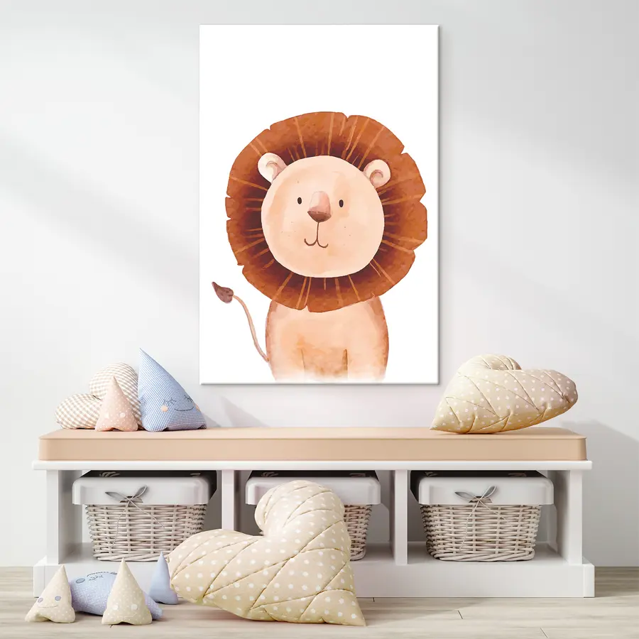 Fotobehang Schattige leeuw met een pluizige manen s37921