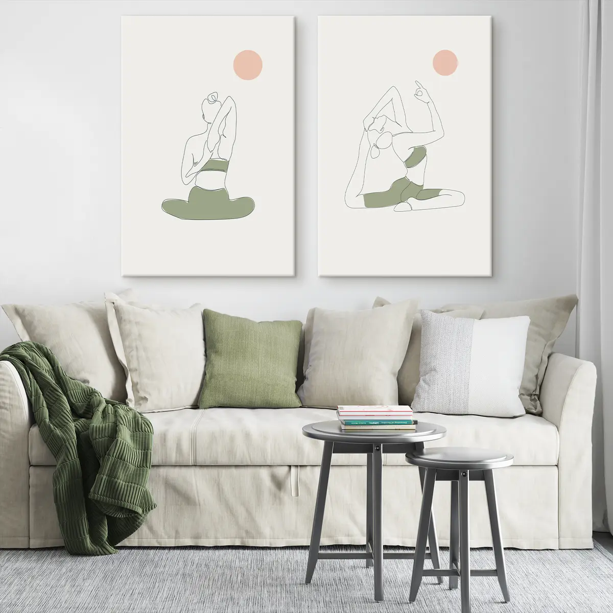  Peintures Mouvements conscients dans des postures paisibles m00300