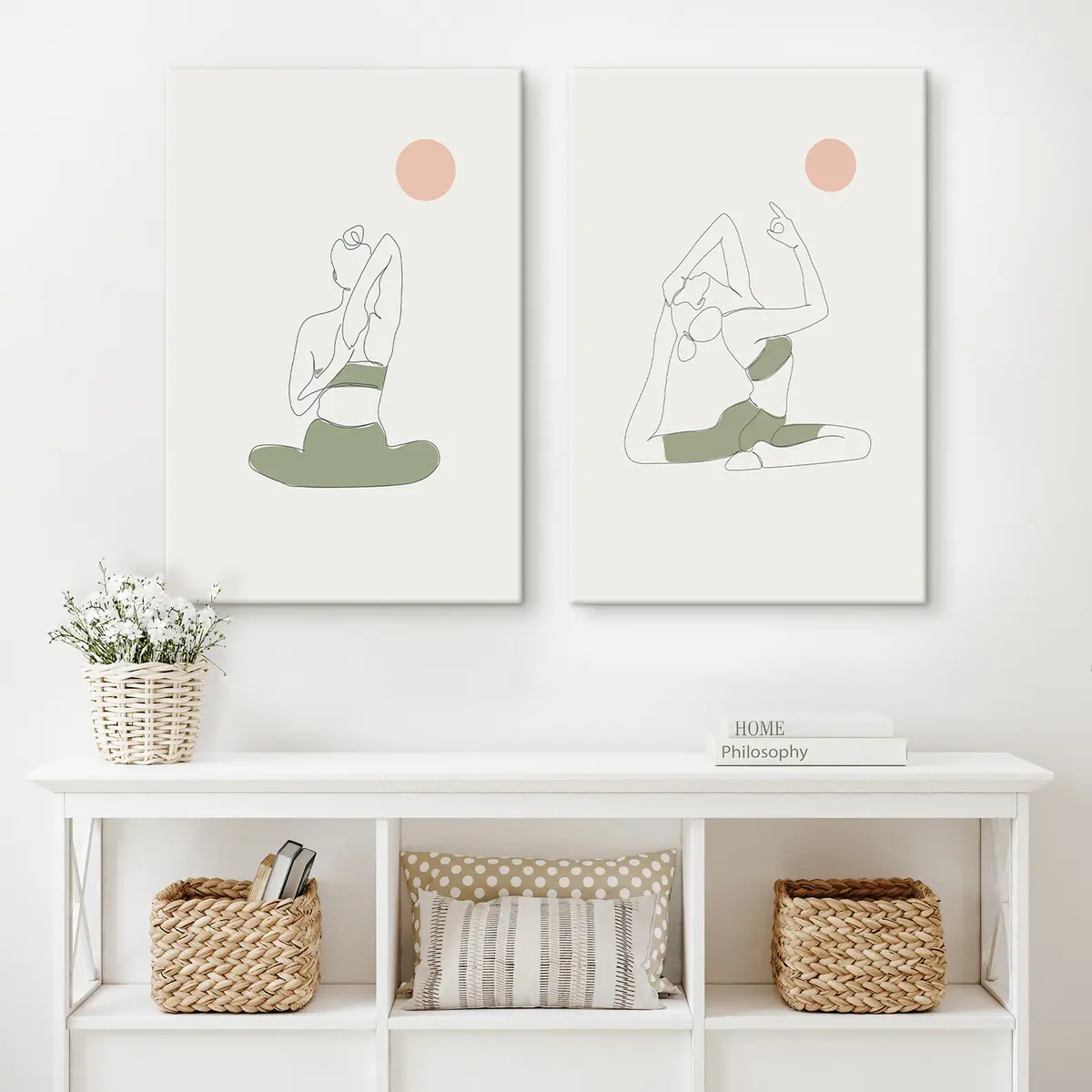  Peintures Mouvements conscients dans des postures paisibles m00300