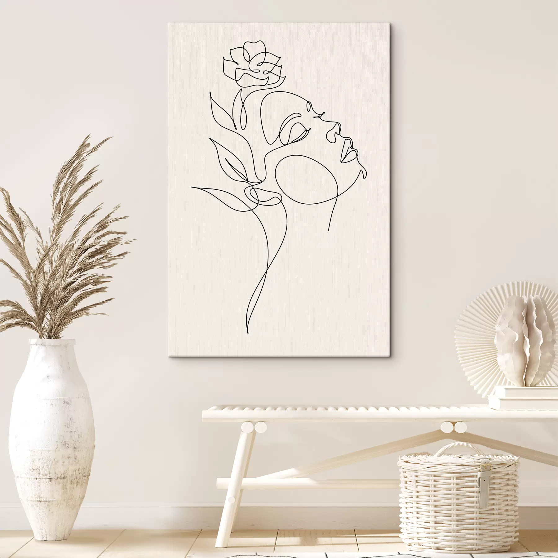 Fotobehang Elegante lijnen van schoonheid en natuur s38011