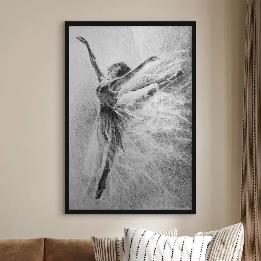 Papier peint photo L'élégance capturée dans un mouvement gracieux f37895