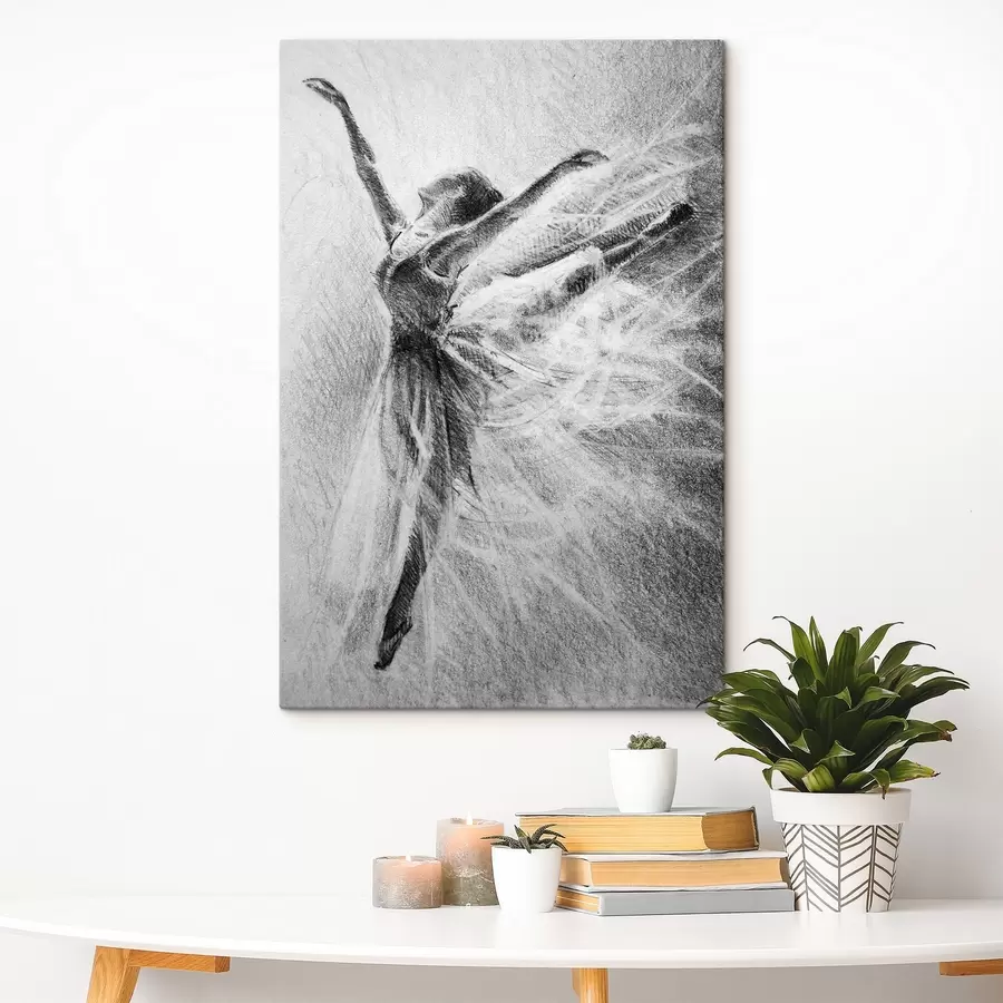  Peintures Un mouvement élégant capturé dans un dessin au fusain artistique s37895