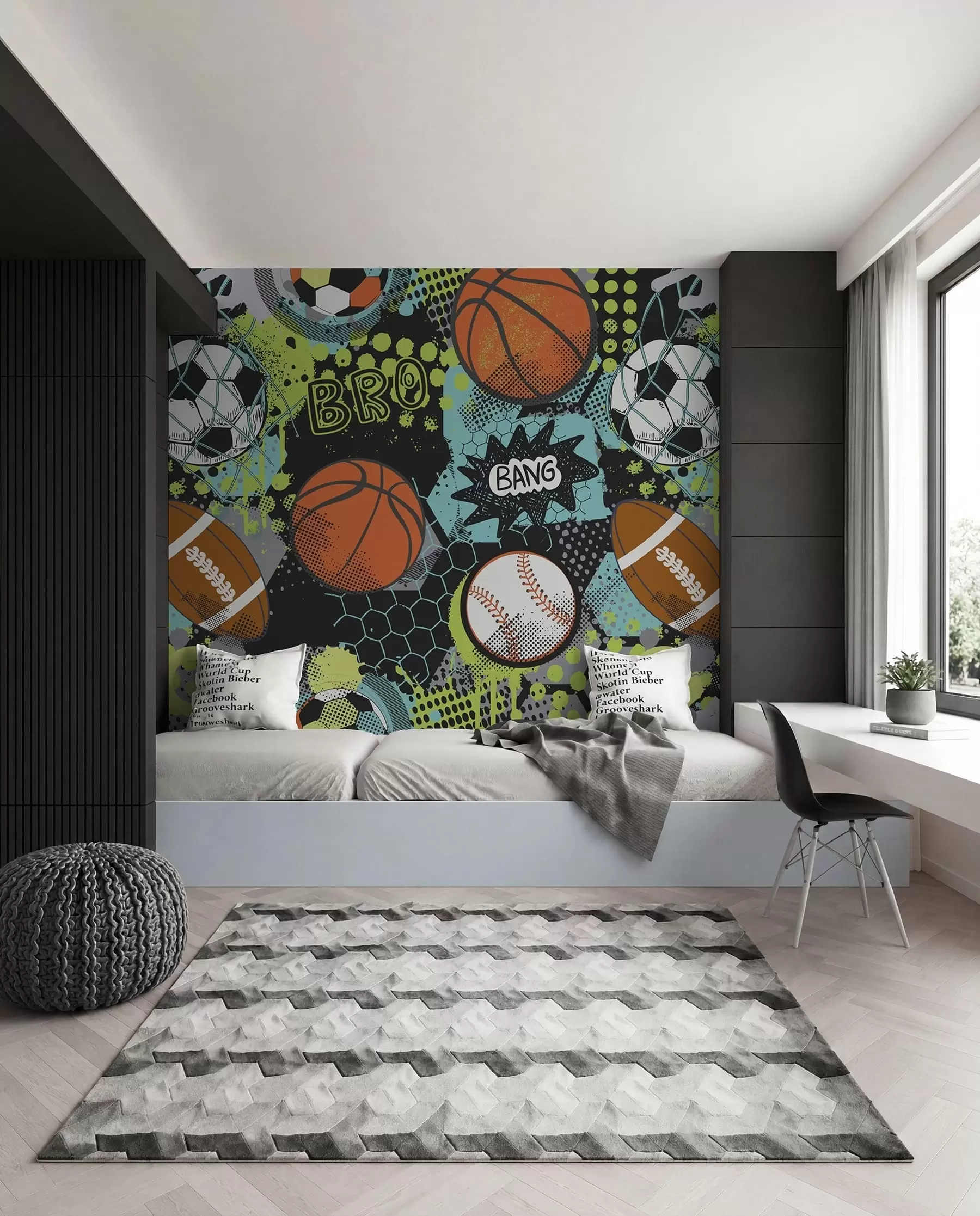 Fotobehang Neonbalspel u99729