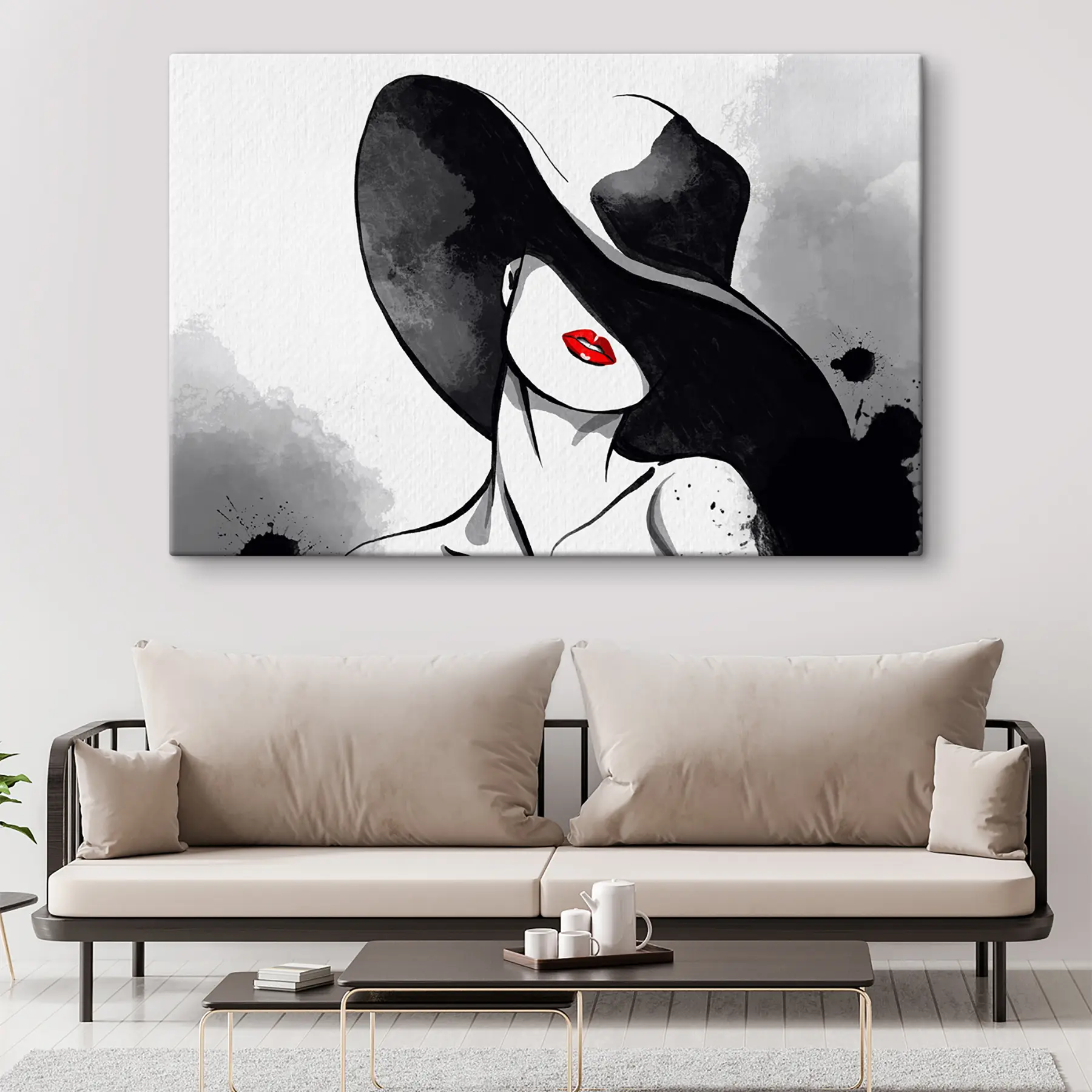  Peintures Silhouette élégante avec une touche audacieuse s37745