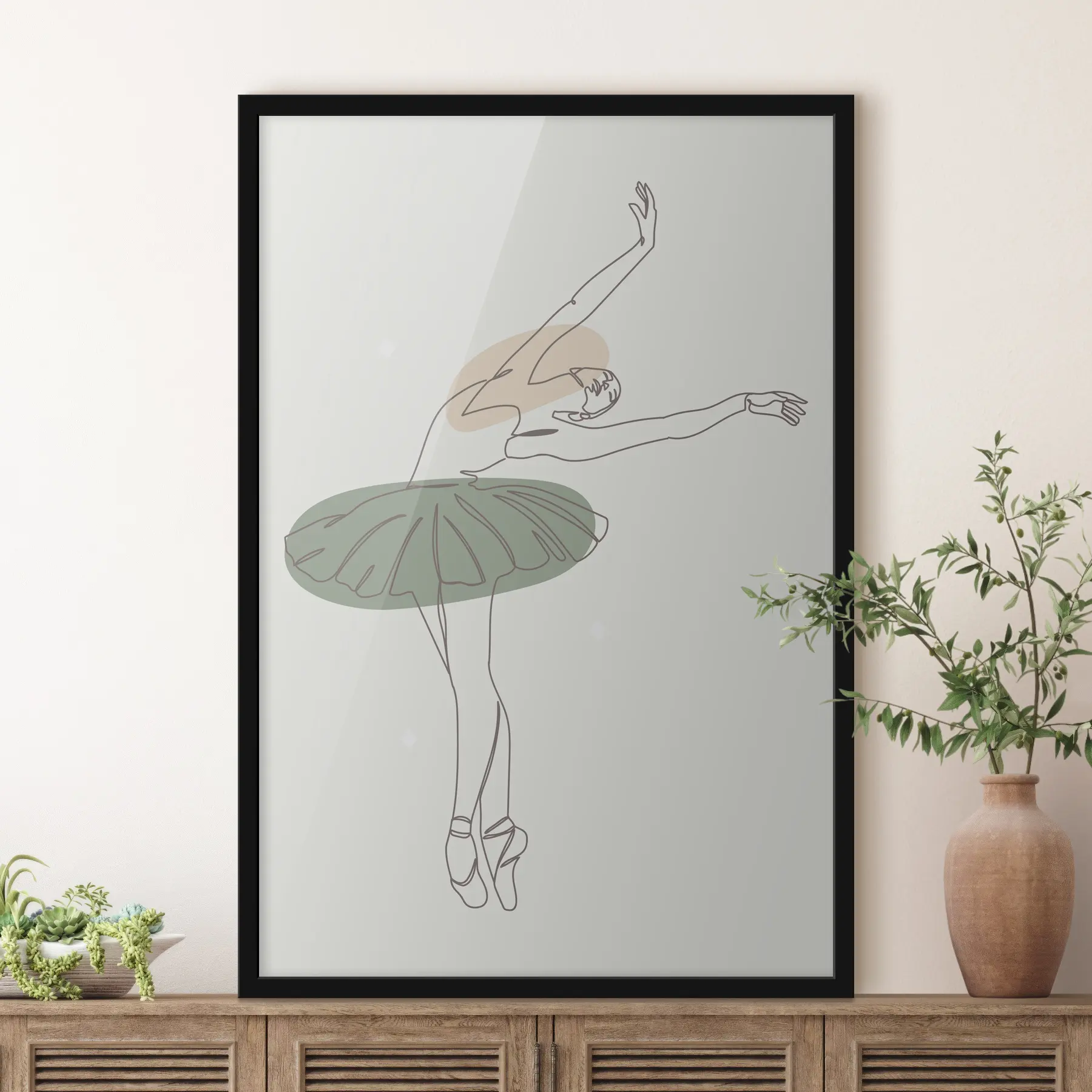 Fotobehang Meisjes ballerina stijl boho minimalisme lijnen f38076