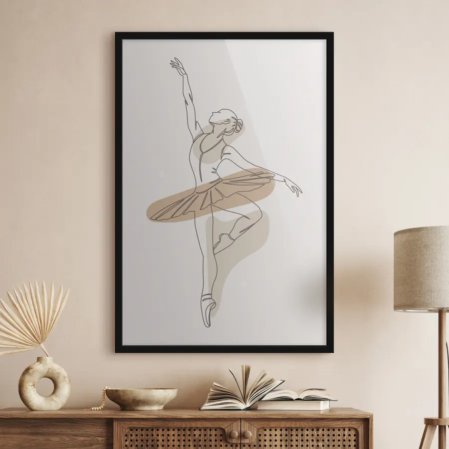 Fotobehang Meisjes ballerina stijl boho minimalisme lijnen f38078