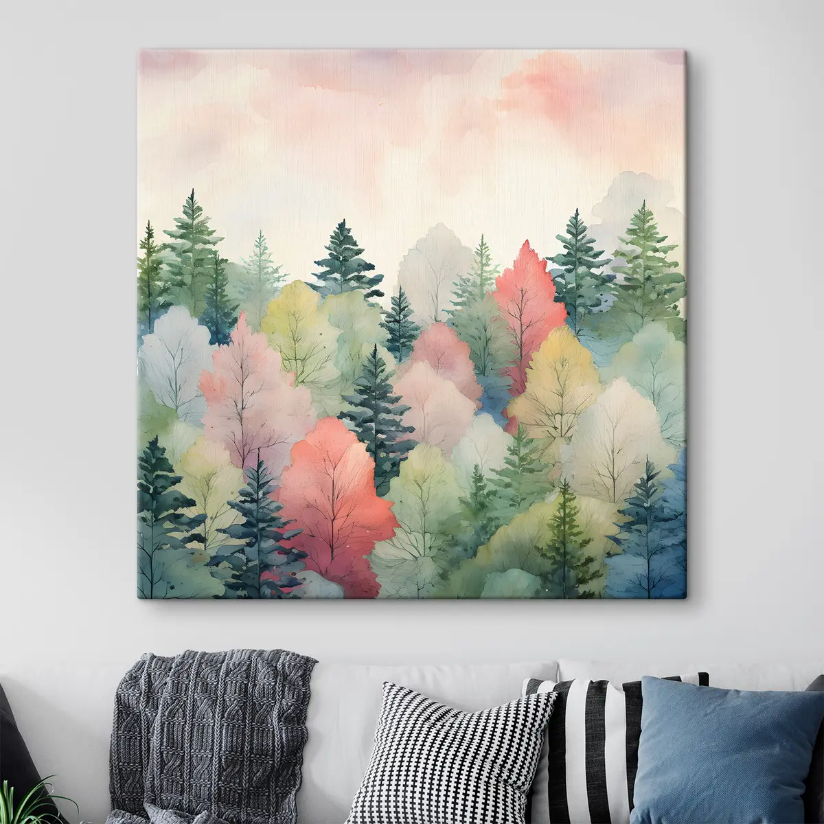  Peintures Forêt colorée s38055