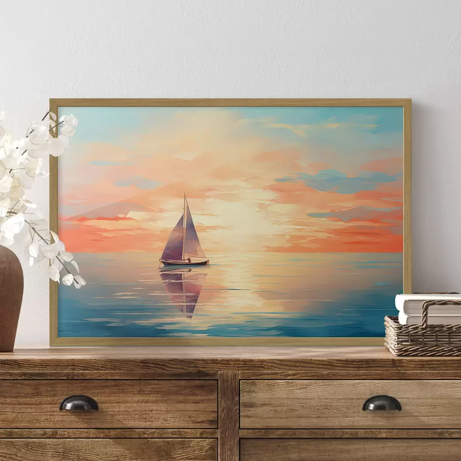 Papier peint photo Bateau aquarelle f38050