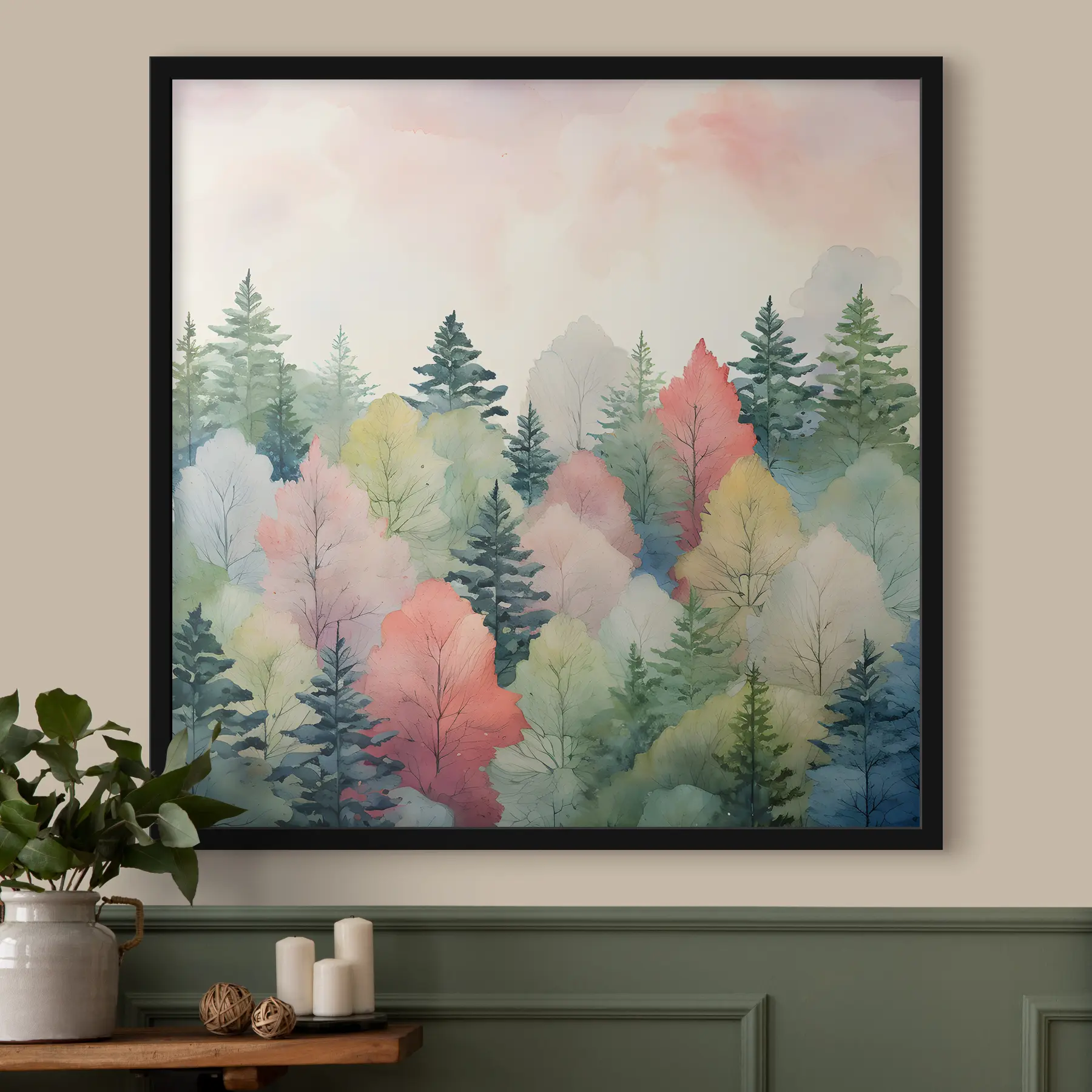  Peintures Forêt colorée f38055