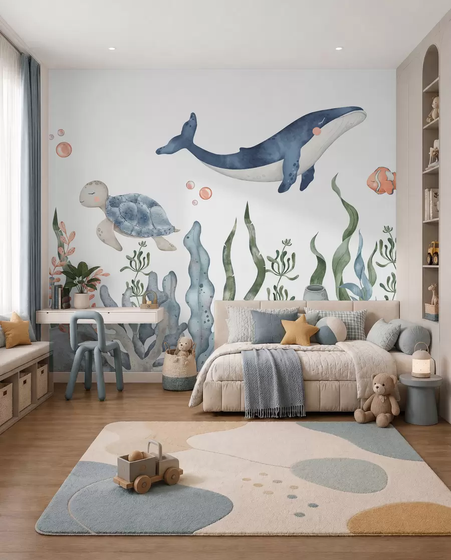 Fotobehang Kleine oceaanvriendjes w00383