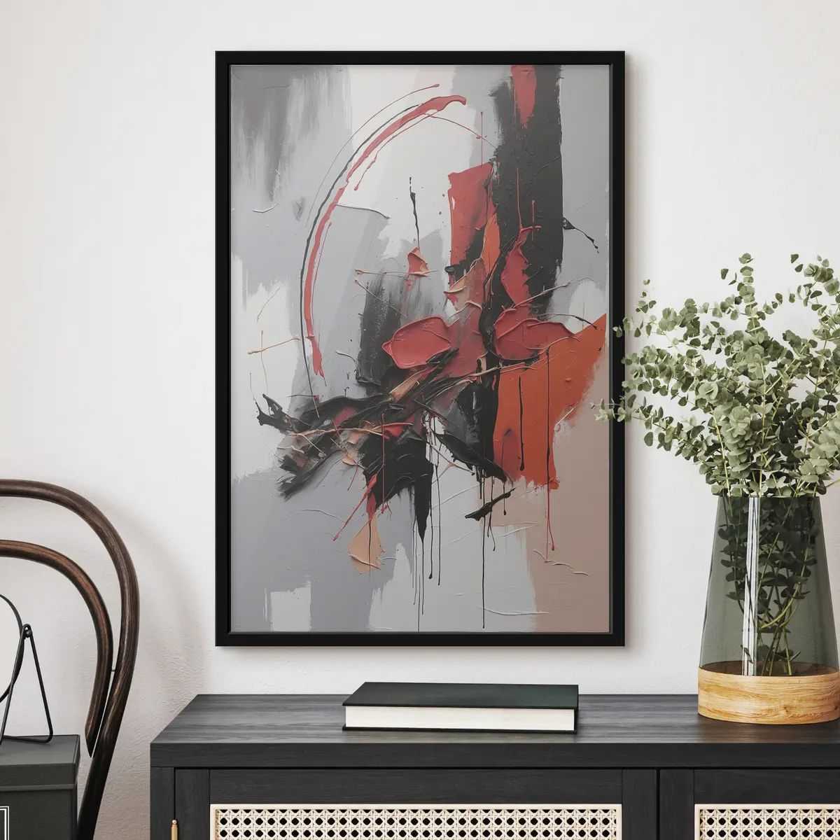 Poster Abstract olieverfschilderij f38114