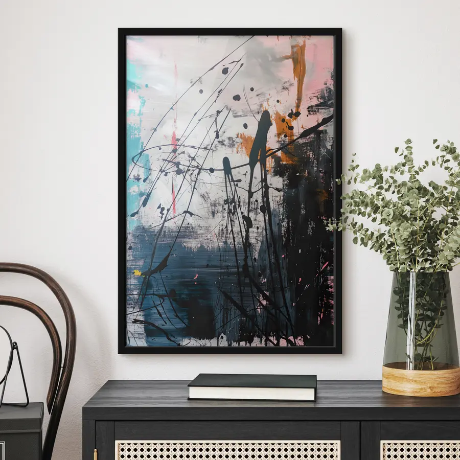 Fotobehang Abstracte verfspatten in grungestijl f38165