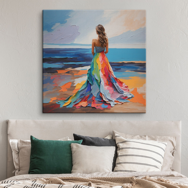 Schilderijen Vrouw aan de kust, Schilderijen Mensen, s38171 : Uwalls.be