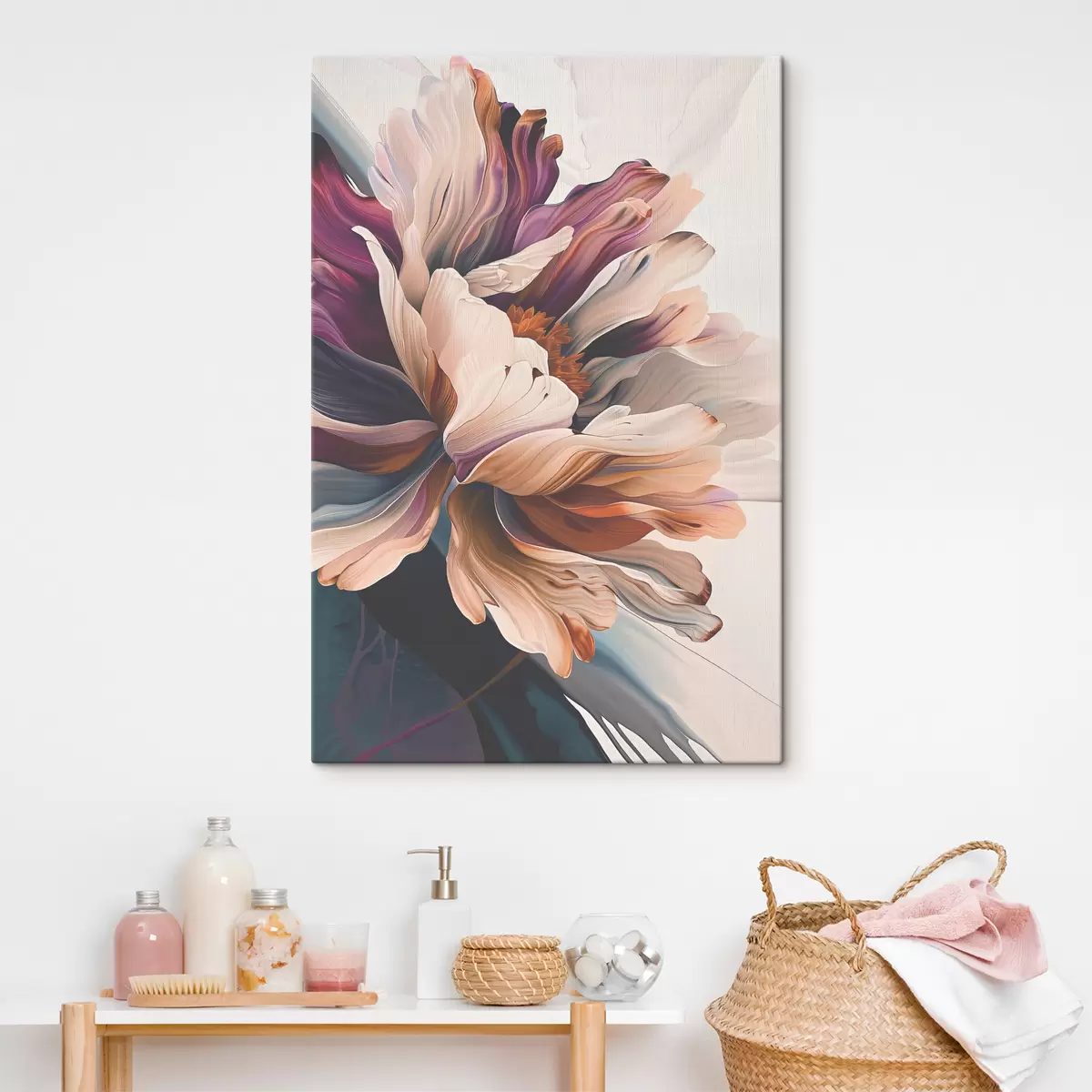  Schilderijen Elegant bloemenabstract ontwerp in bloei s38143