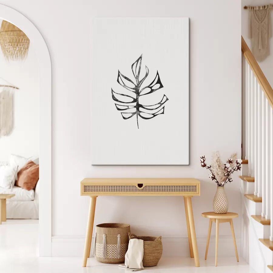  Peintures Feuille décorative avec découpes et trous, tropical, couleur noire texturée, minimalisme, floral s38342