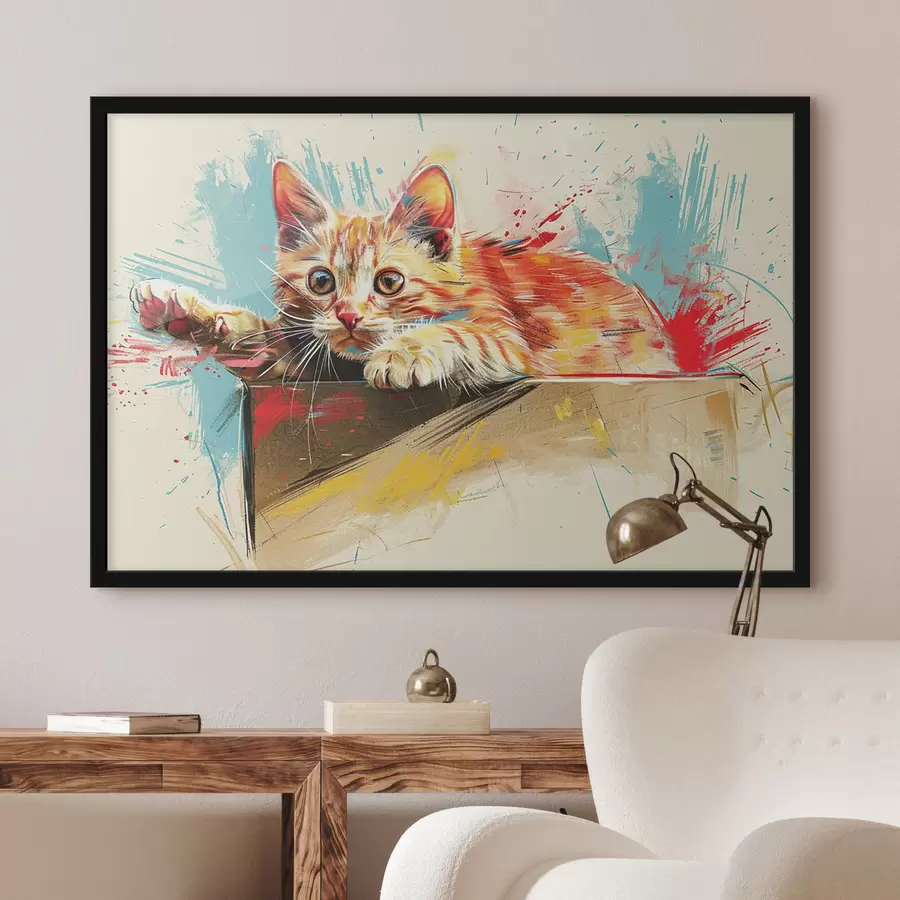 Fotobehang Heldere kat f38252