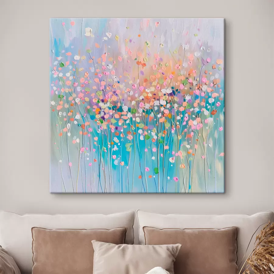  Peintures Texture imprimée de fleurs sèches colorées s38426