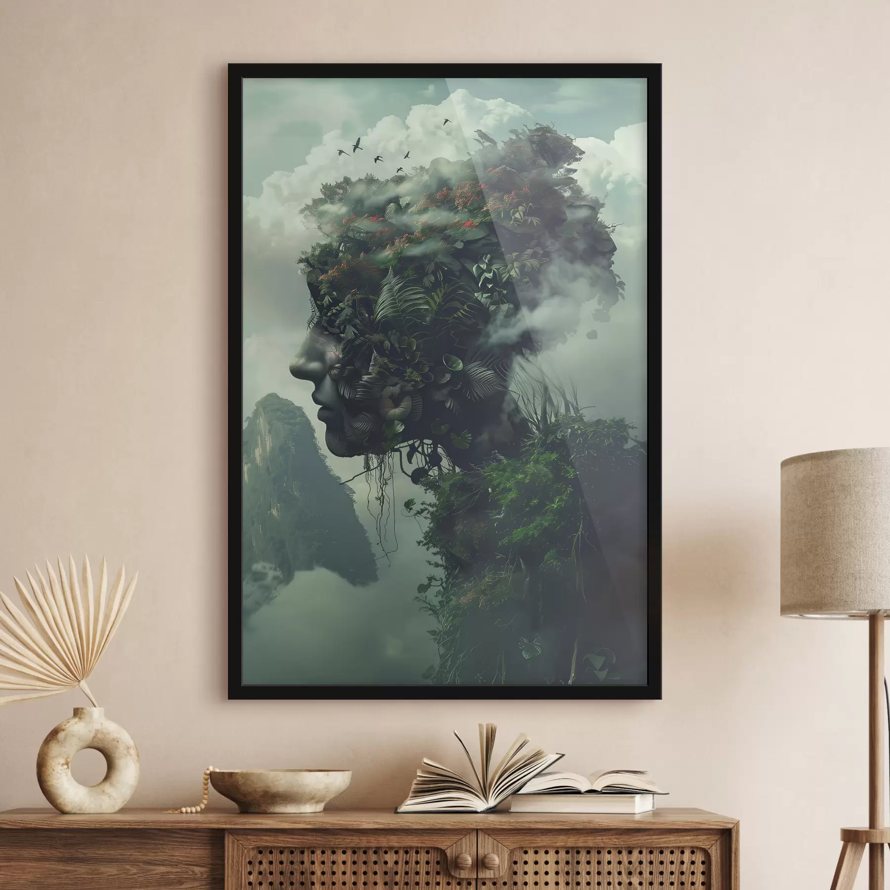 Fotobehang Gezichten in de bergen f38262