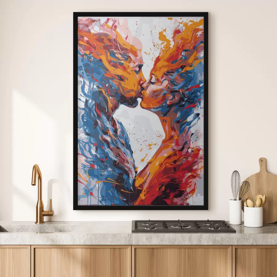 Fotobehang Explosie van verschillende kleuren f38410