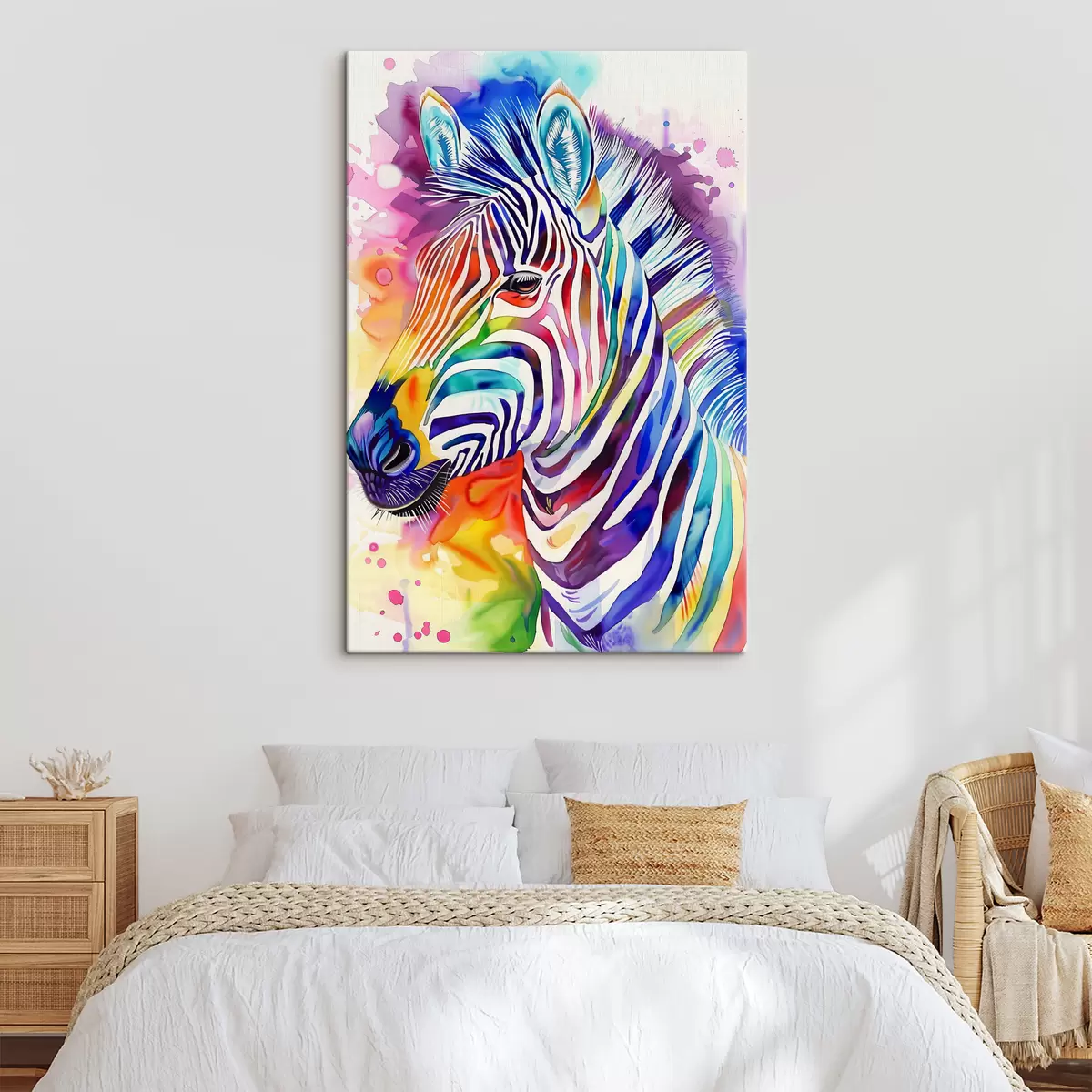  Schilderijen Veelkleurige zebra s38379