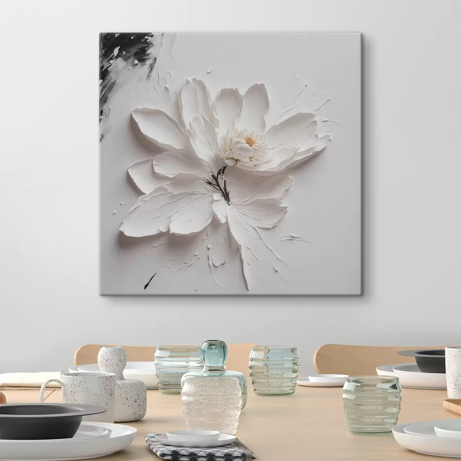  Peintures Fleur blanche à l'huile s38303